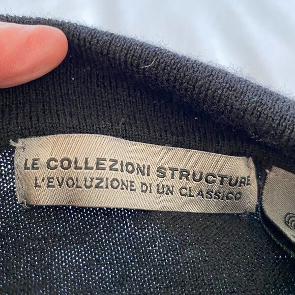 Men's Quarter-Zip Long-Sleeved Merino Wool Sweater, Large - Picture 3 of 9